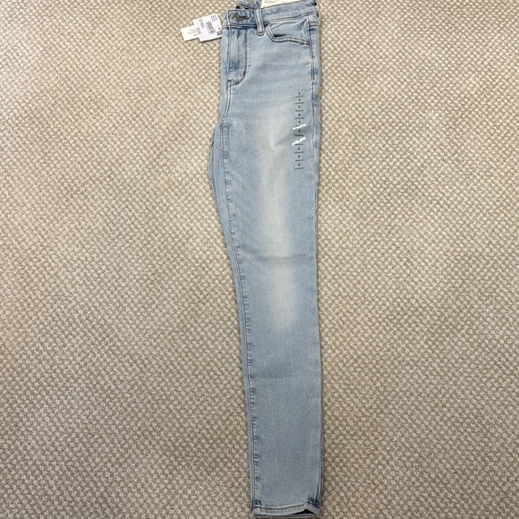 American Eagle Outfitters High Rise Blue Jeans Distressed Denim - Picture 6 of 10